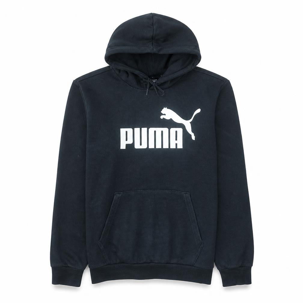 Puma Mens Black Pullover Hoodie Size S Hooded Fleece Sweatshirt