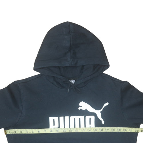 Puma Mens Black Pullover Hoodie Size S Hooded Fleece Sweatshirt