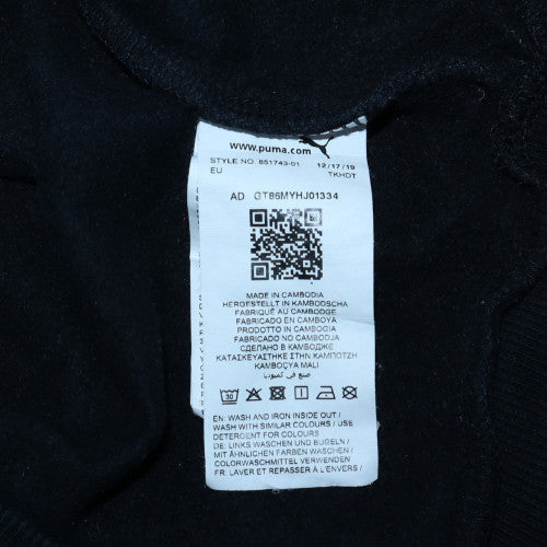 Puma Mens Black Pullover Hoodie Size S Hooded Fleece Sweatshirt