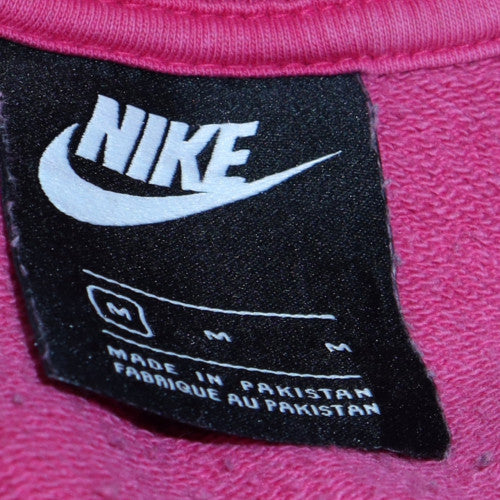 Nike Womens Pink Crew Neck Pullover Sweatshirt Medium Cotton Blend