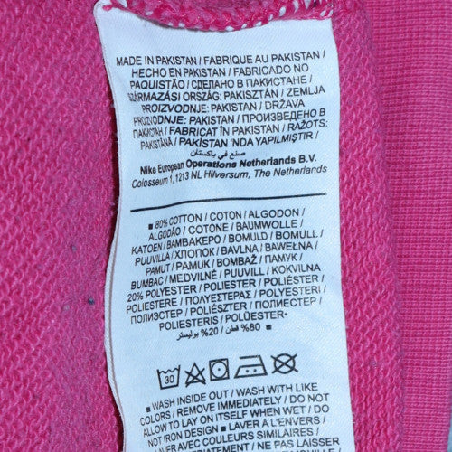 Nike Womens Pink Crew Neck Pullover Sweatshirt Medium Cotton Blend