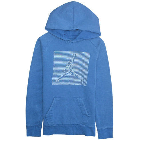 Jordan Boys Blue Pullover Hoodie Medium Graphic Print Jumpman Logo