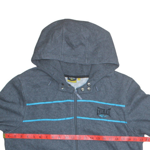 Everlast Men's Grey Full Zip Hoodie M Sports Fleece Sweatshirt