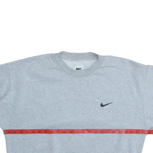 Nike Men Grey Pullover Crew Neck Sweatshirt M Regular Fit