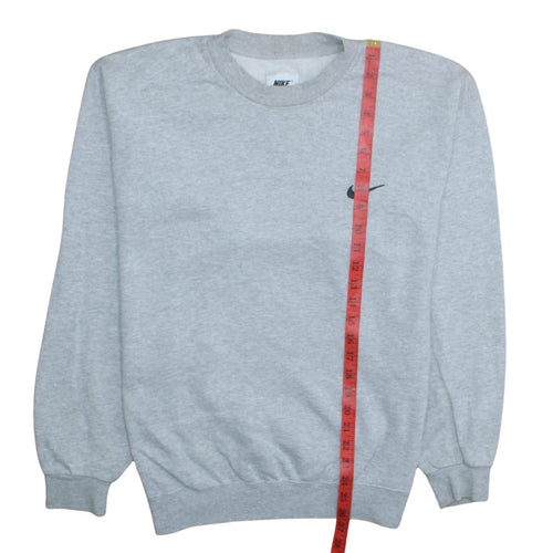 Nike Men Grey Pullover Crew Neck Sweatshirt M Regular Fit