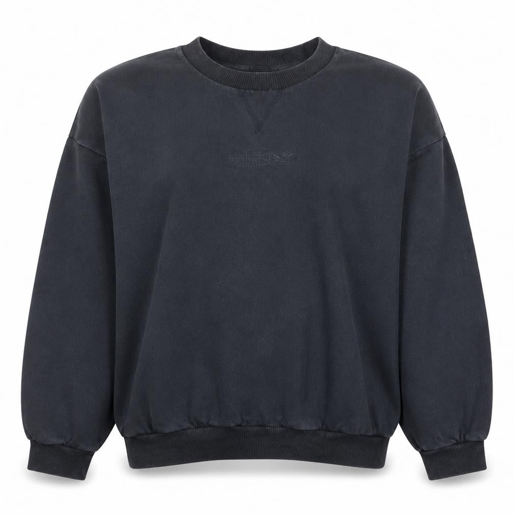 Front view of Adidas women’s black xs crew neck pullover sweatshirt