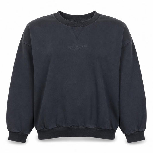 Front view of Adidas women’s black xs crew neck pullover sweatshirt