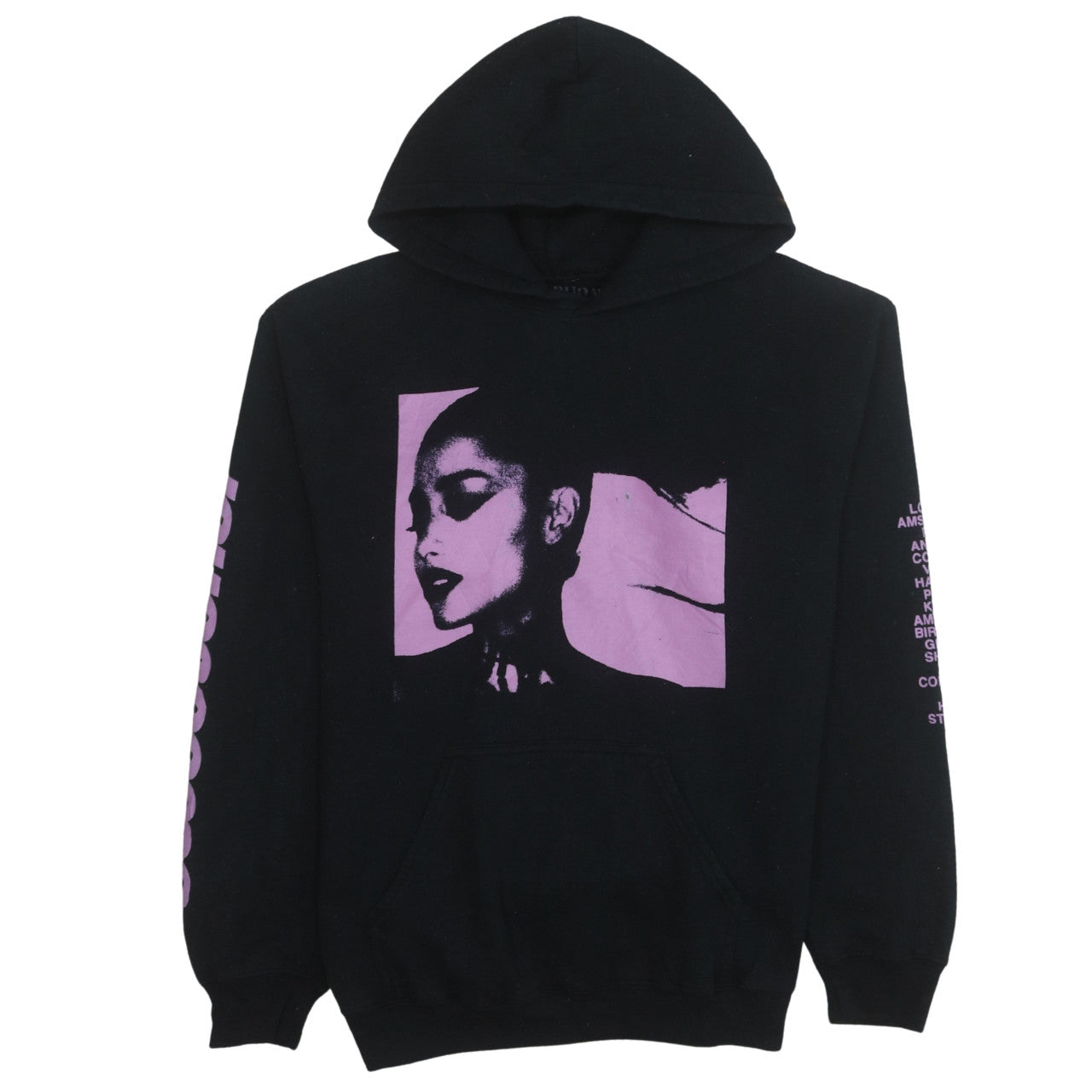 Sweetener World Tour Black Hoodie Women’s L Graphic Pullover Sweatshirt