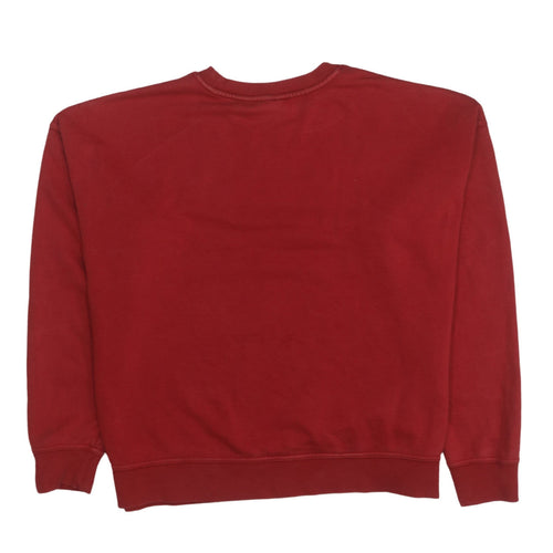 Champion Womens Red Crew Neck Pullover Sweatshirt Size L