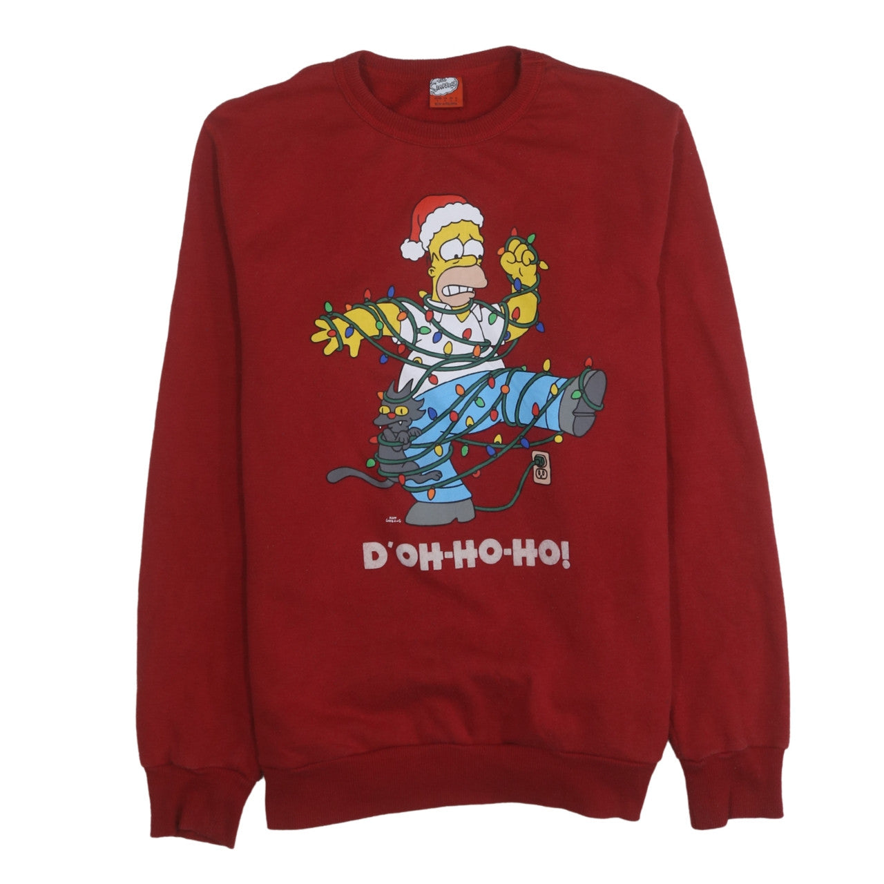 Primark Men’s Red The Simpsons Christmas Graphic Sweatshirt L