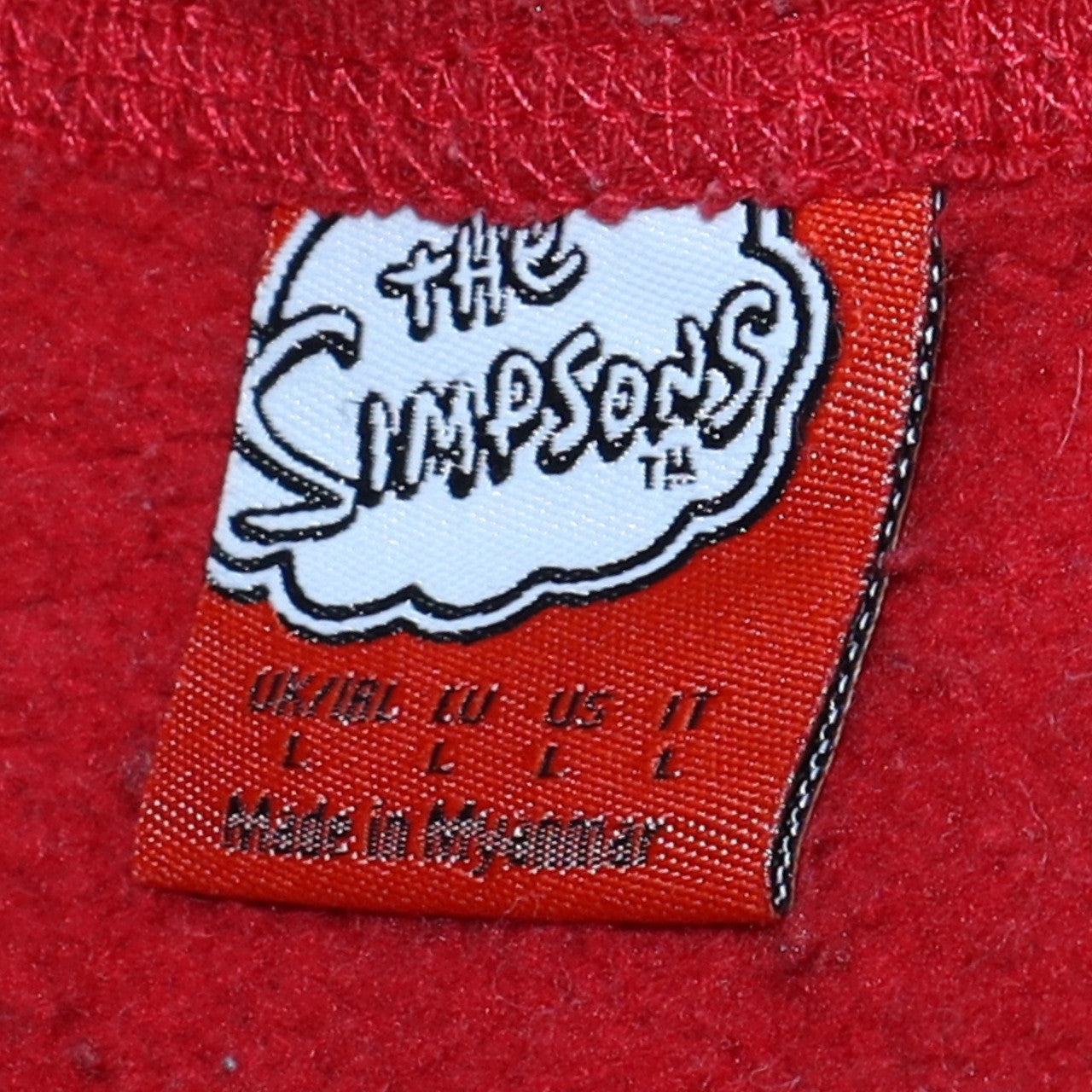 Primark Men’s Red The Simpsons Christmas Graphic Sweatshirt L