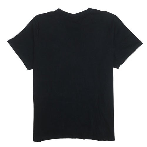 Nike Men's Black Cotton Crew Neck Sports T-Shirt Size L