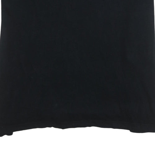 Nike Men's Black Cotton Crew Neck Sports T-Shirt Size L
