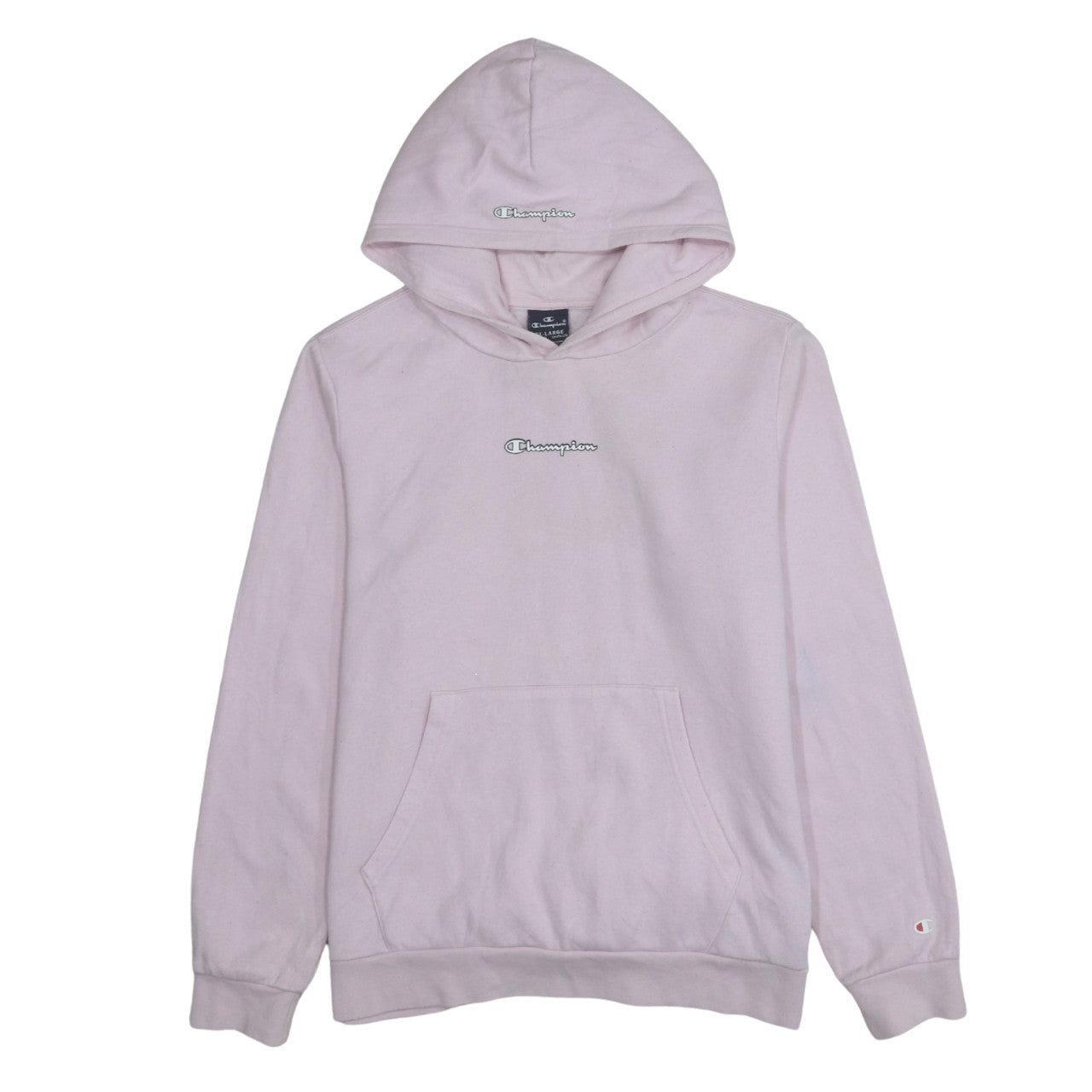 Champion Girls Pink Pullover Hoodie 15-16 Years Logo Fleece Sweatshirt