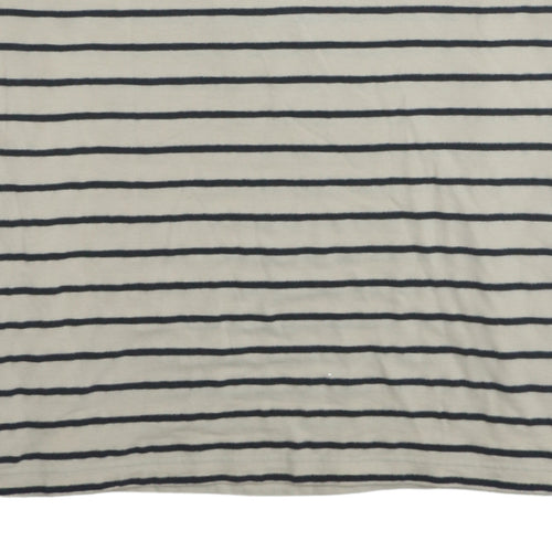 Timberland Men’s White Striped Polo Shirt Size L Classic Cotton