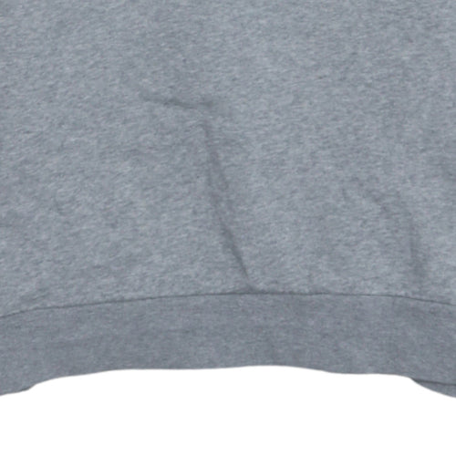 Adidas Boys Grey Colourblock Sweatshirt 13-14 Years Pullover Crew Neck
