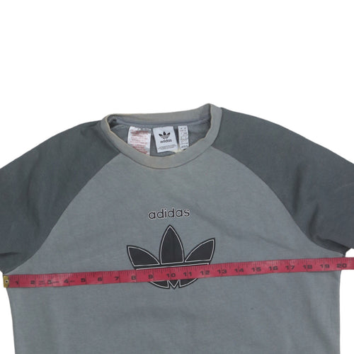 adidas Boys Grey Crew Neck Pullover Sweatshirt Size 16 Years