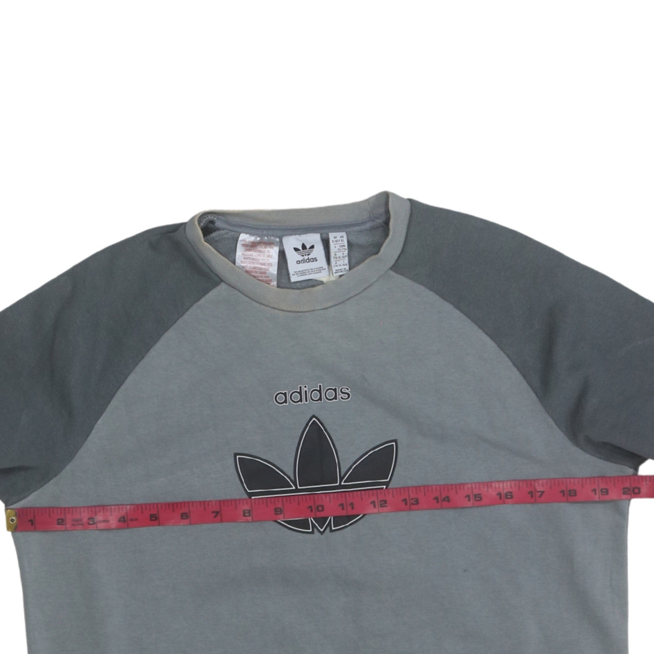 adidas Boys Grey Crew Neck Pullover Sweatshirt Size 16 Years