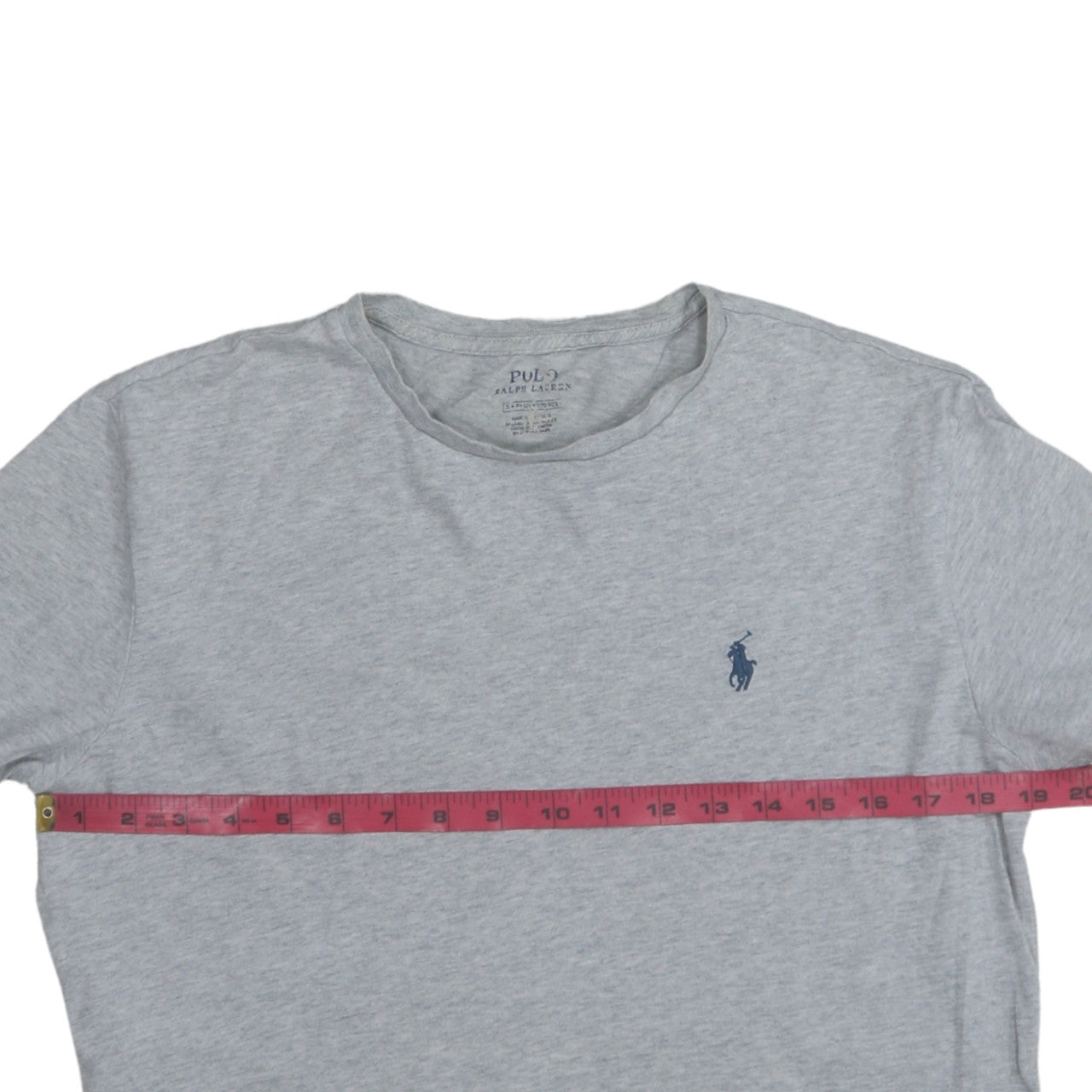 Ralph Lauren Men's Grey Crew Neck Short Sleeve Cotton T-Shirt S