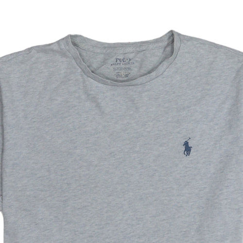 Ralph Lauren Men's Grey Crew Neck Short Sleeve Cotton T-Shirt S