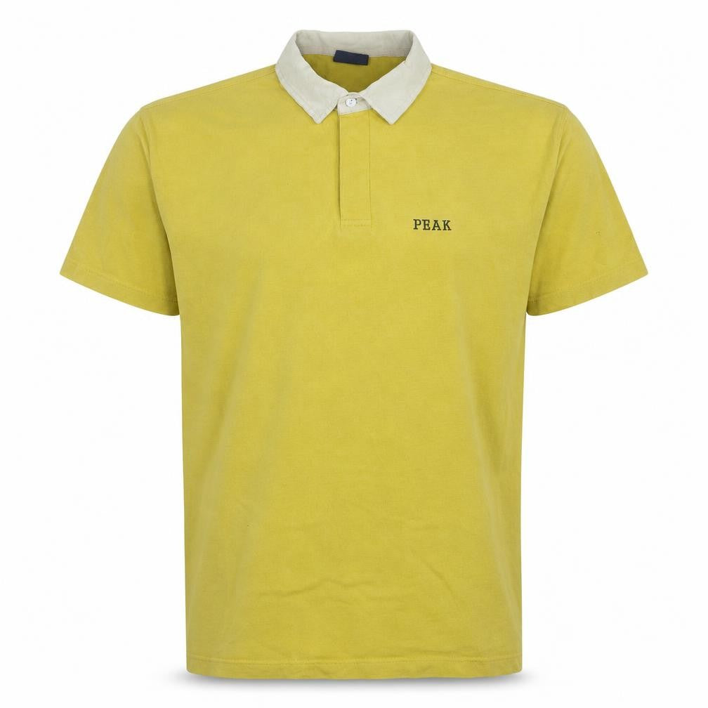Peak Performance Men's Yellow Short Sleeve Cotton Polo Shirt M
