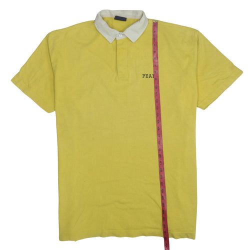 Peak Performance Men's Yellow Short Sleeve Cotton Polo Shirt M