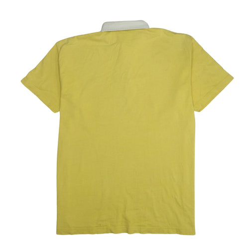 Peak Performance Men's Yellow Short Sleeve Cotton Polo Shirt M