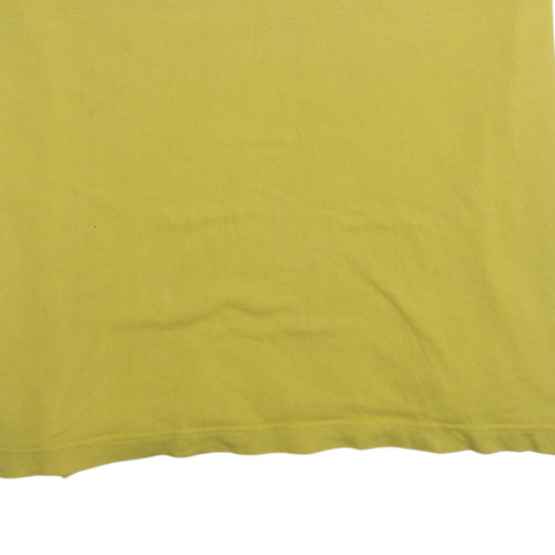 Peak Performance Men's Yellow Short Sleeve Cotton Polo Shirt M