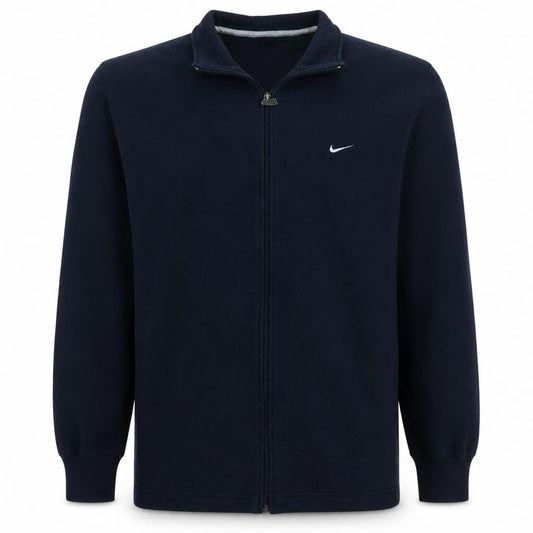 Front view of Nike Men's Black Fleece Track Jacket, size M, Full Zip Sportswear