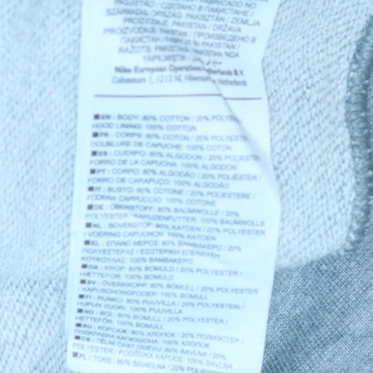 Nike Men's Grey Pullover Hoodie L Cotton Blend Sportswear