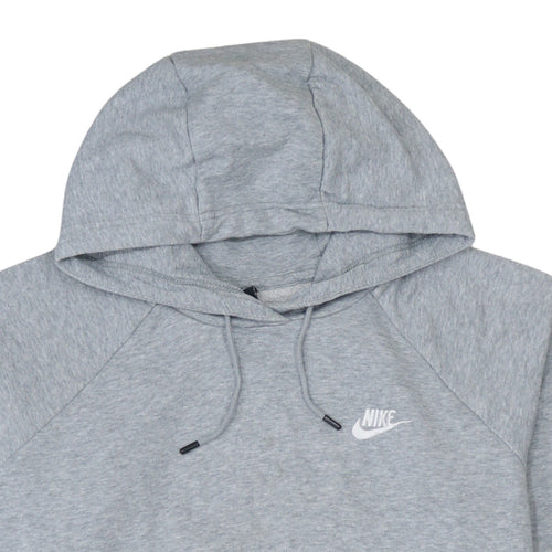Nike Men's Grey Pullover Hoodie L Cotton Blend Sportswear