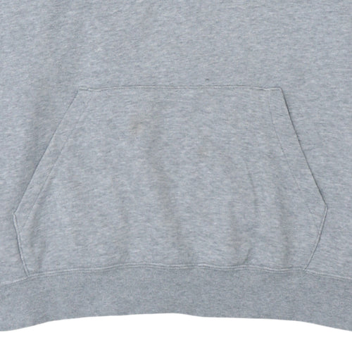 Nike Men's Grey Pullover Hoodie L Cotton Blend Sportswear