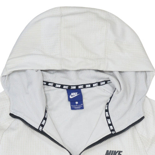 Nike Men's White Full Zip Hooded Sweatshirt Size S Lightweight