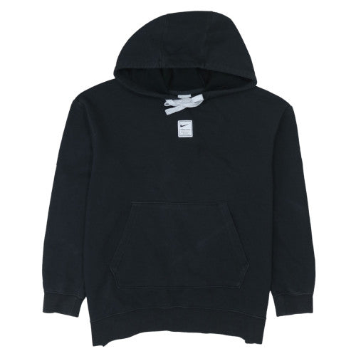 Nike Men's Black Small Pullover Hoodie with Logo and Kangaroo Pocket