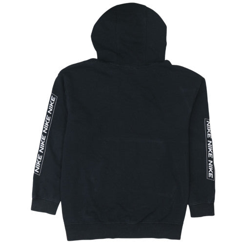 Nike Men's Black Small Pullover Hoodie with Logo and Kangaroo Pocket