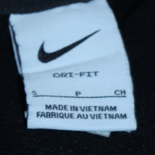 Nike Men's Black Small Pullover Hoodie with Logo and Kangaroo Pocket