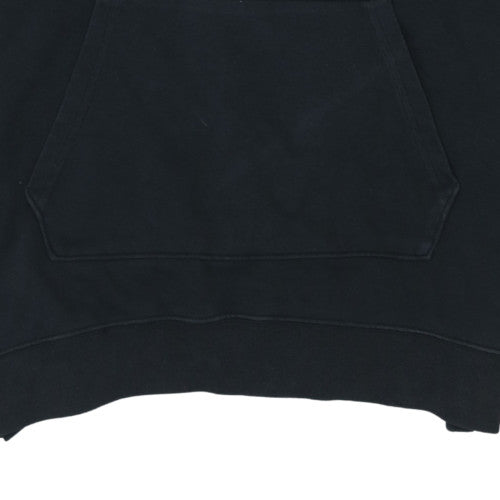 Nike Men's Black Small Pullover Hoodie with Logo and Kangaroo Pocket