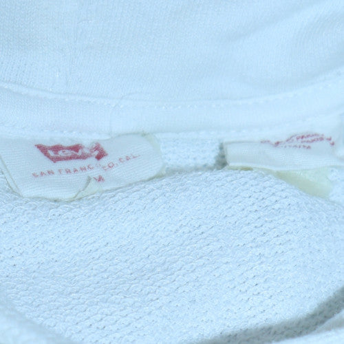 Levi's Men's White Pullover Hoodie M Graphic Logo Sweatshirt