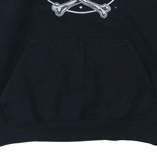 Gildan Mens Black XL Pullover Hoodie Skull Tattoo Graphic Fleece