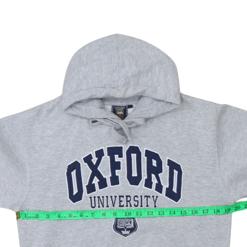 Oxford University Mens Grey Pullover Hoodie Fleece M Regular Fit