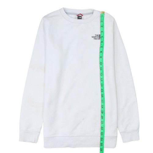 The North Face Womens White Crew Neck Pullover Sweatshirt Size S