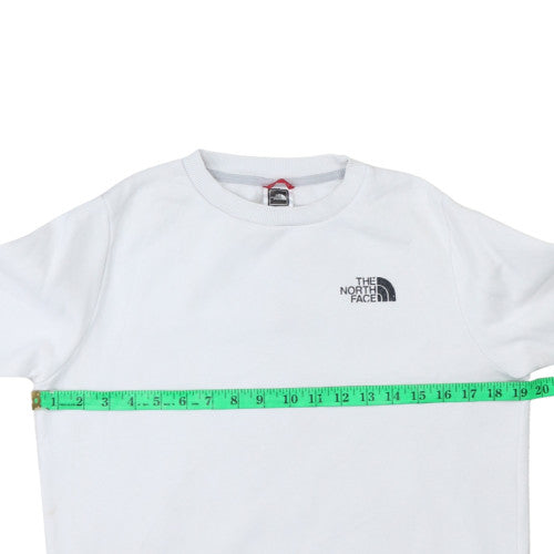 The North Face Womens White Crew Neck Pullover Sweatshirt Size S