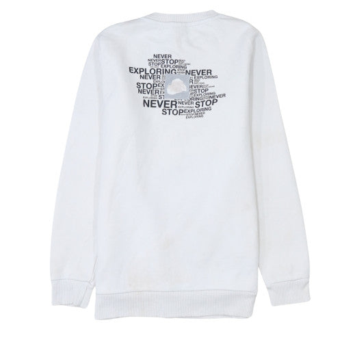 The North Face Womens White Crew Neck Pullover Sweatshirt Size S
