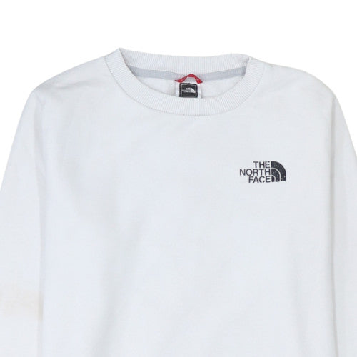 The North Face Womens White Crew Neck Pullover Sweatshirt Size S