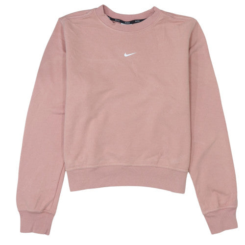 Nike Womens Pink Dri-FIT Crew Neck Pullover Sweatshirt Size S