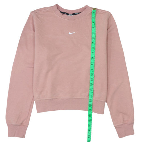 Nike Womens Pink Dri-FIT Crew Neck Pullover Sweatshirt Size S