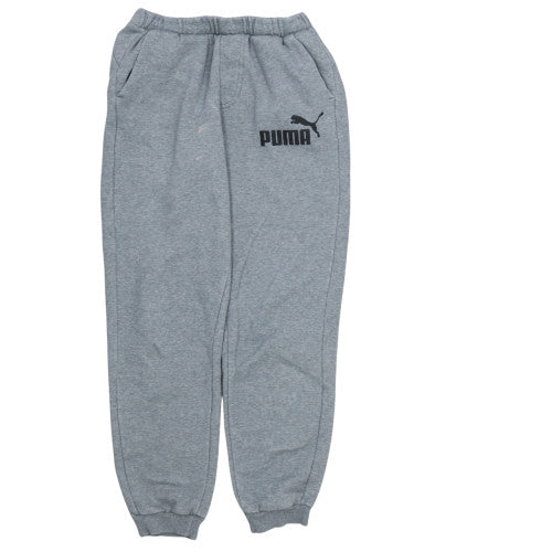 Puma Mens Grey Jogger Sweatpants M Regular Fit Fleece Activewear