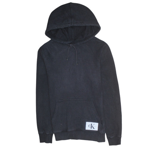 Calvin Klein Mens Black Slim Fit Pullover Hoodie M