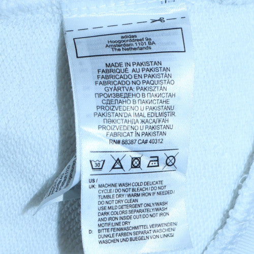 Adidas Men's White Pullover Hoodie S Regular Fit Sports Fleece