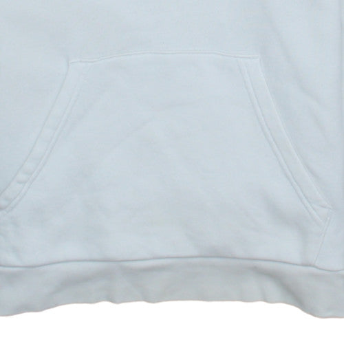 Adidas Men's White Pullover Hoodie S Regular Fit Sports Fleece